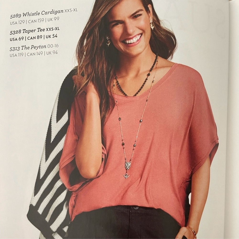 CAbi Taper Tee In Brick Dust Style Number 5328